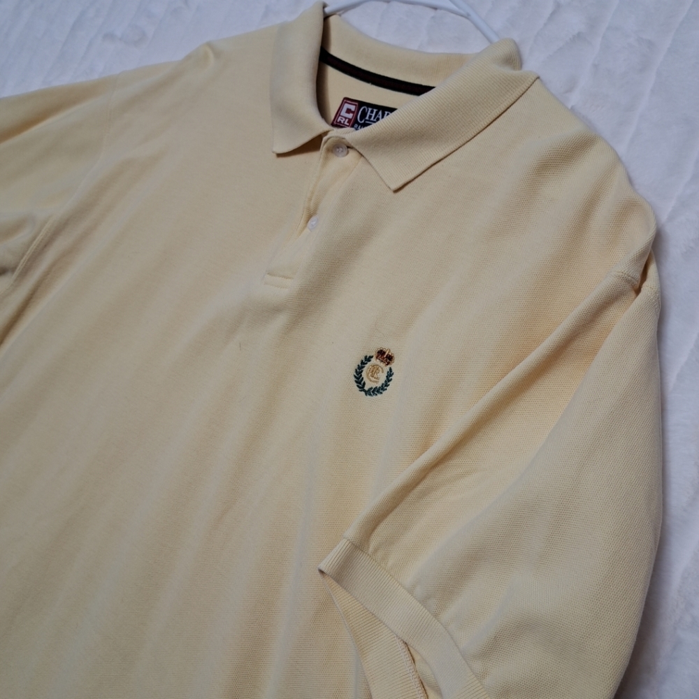 Vtg Chaps Ralph Lauren Canary Yellow Polo Mens Size XL